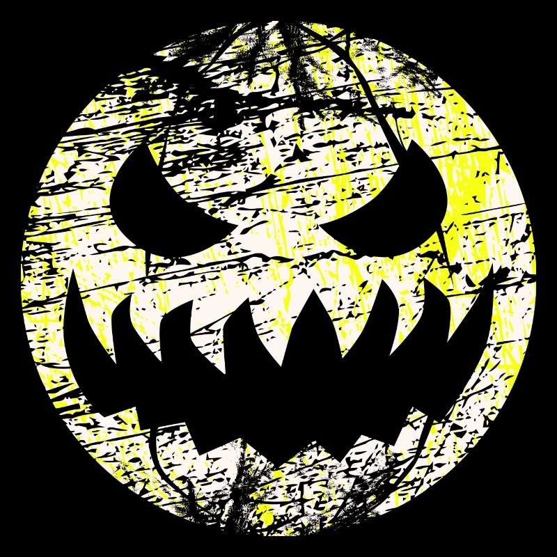 Halloween grimace monster as moon