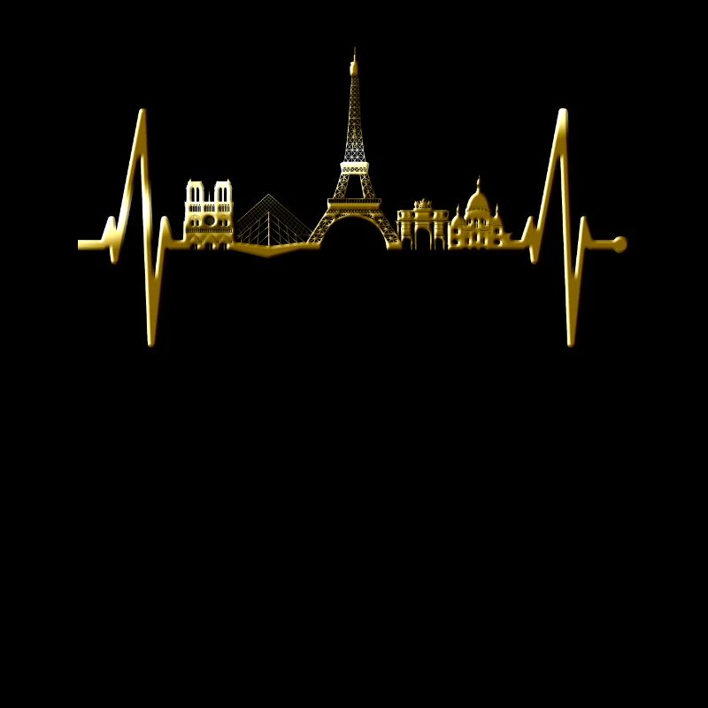 Paris Skyline Herzschlag Eiffelturm Frankreich