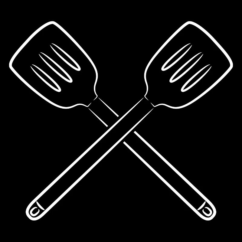 Sketch slotted spoon