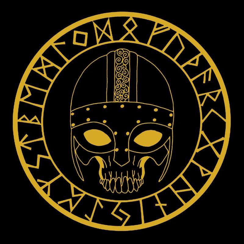 Wikinger Schädel (Gold)