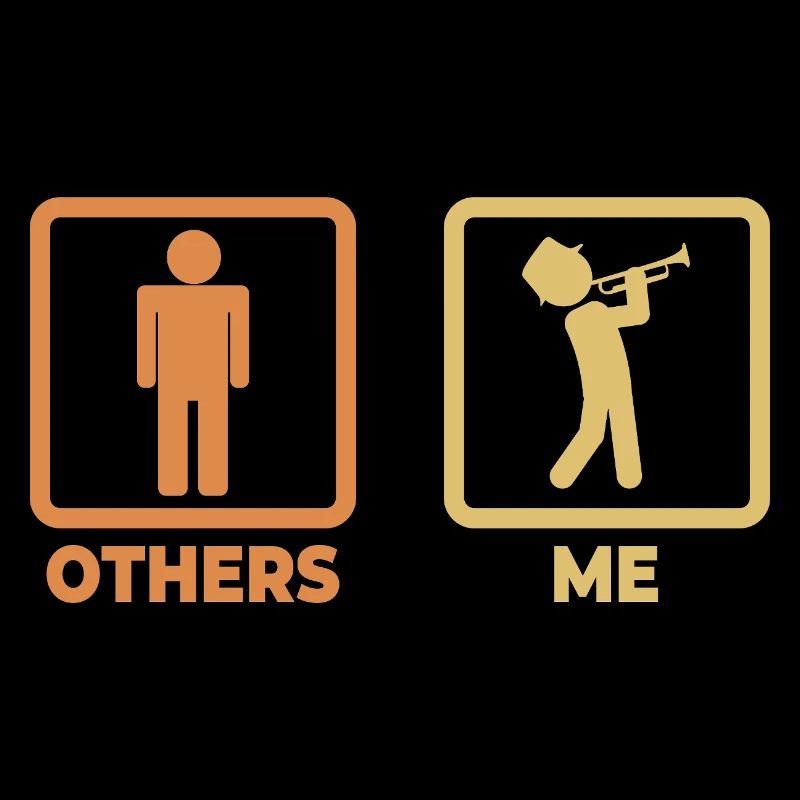 Trumpeter stick figure
