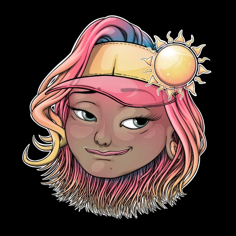 Sonnenverwöhntes Boho-Mädchen Illustration