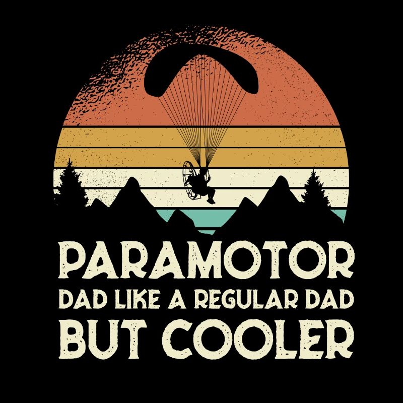 Paramotor Dad Retro Sonnenuntergang