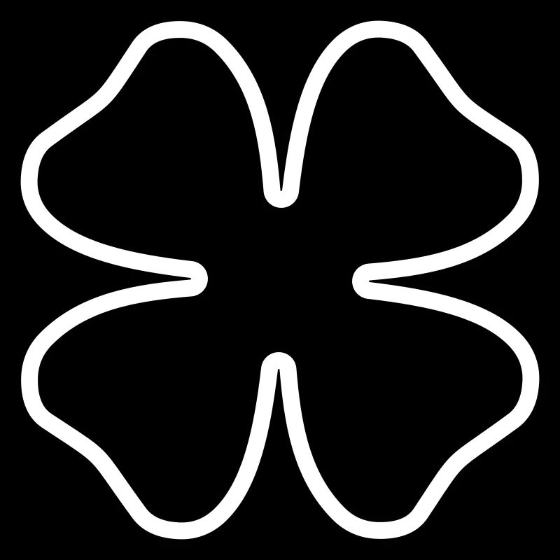 Kleeblatt Glücksbringer – Minimalistisches Design