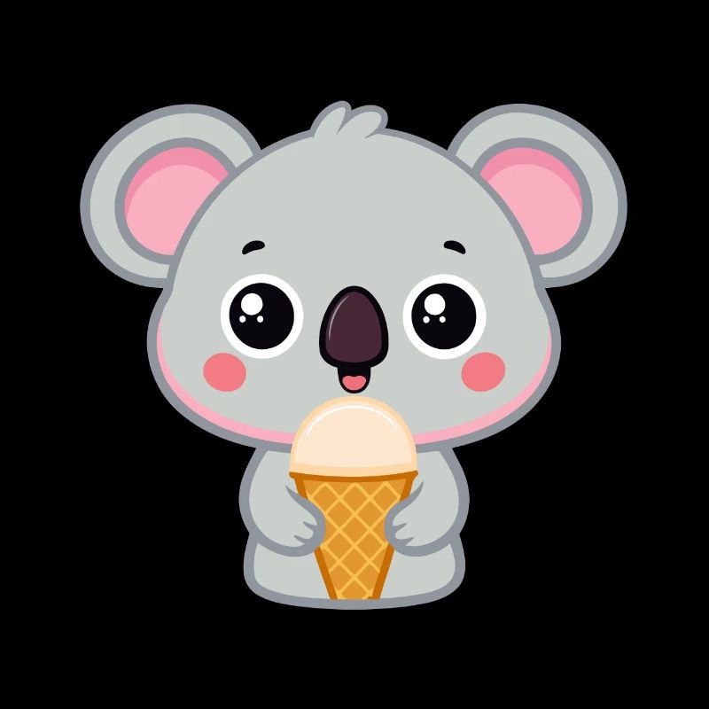 Koala Gourmand Glacé Kawaii