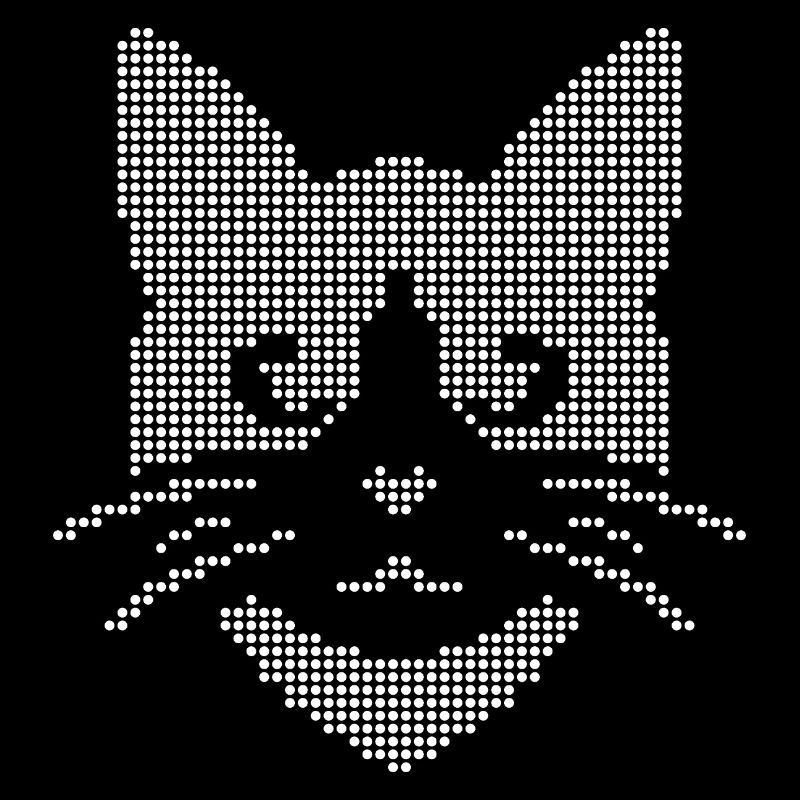 Visage de chat en demi-teinte