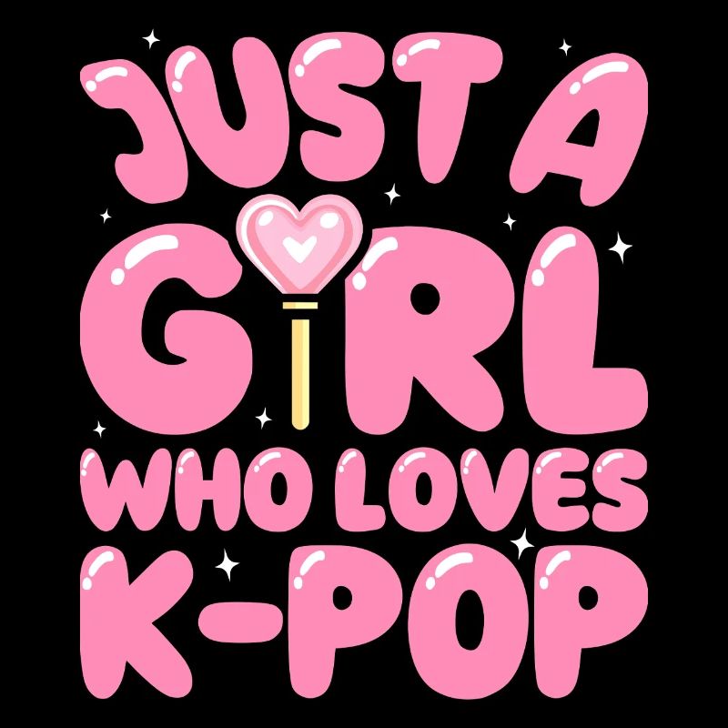 Nur Ein Mädchen, Das K-pop-musik-fan-design Liebt