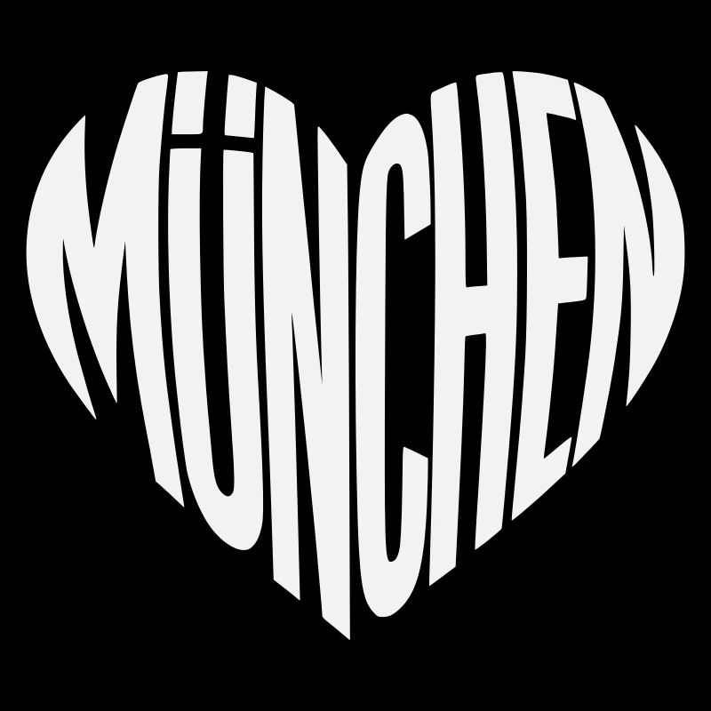 Munich Heart Silhouette - Design Color Variable