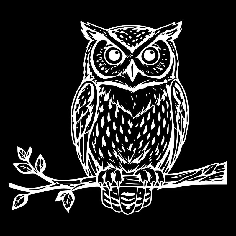 weiße Eule Vogel Geschenk Naturliebhaber Wanderer