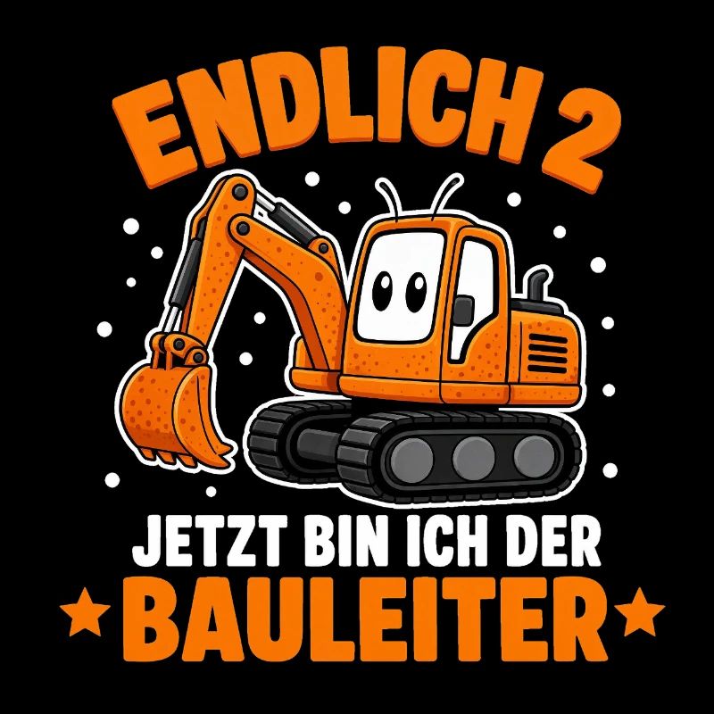 Kinder 2. Geburtstag Bagger 