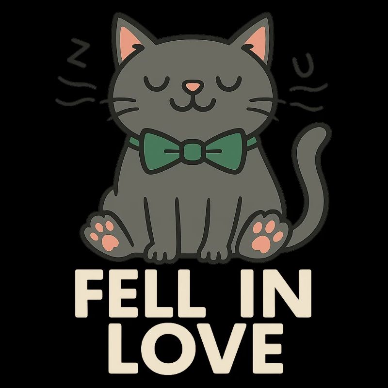 Schleife. Katze. Liebe. Das perfekte Katzenshirt.