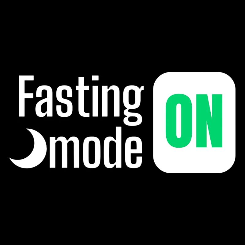 Fasting mode ON text design