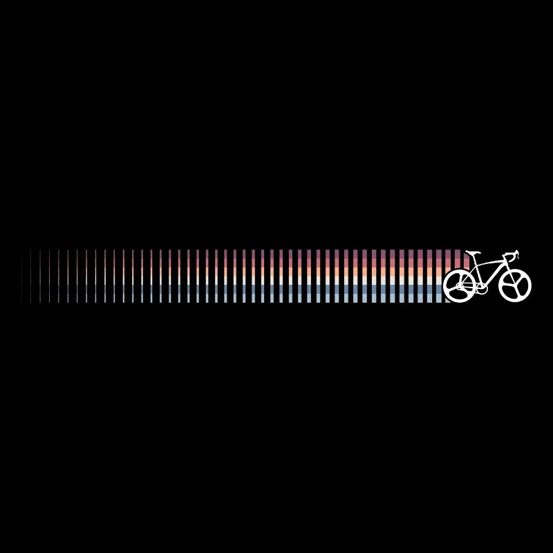 Rainbow Gradient Bicycle Silhouette