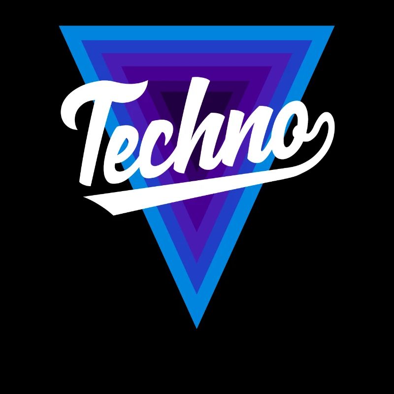 Techno Lover Triangle Design