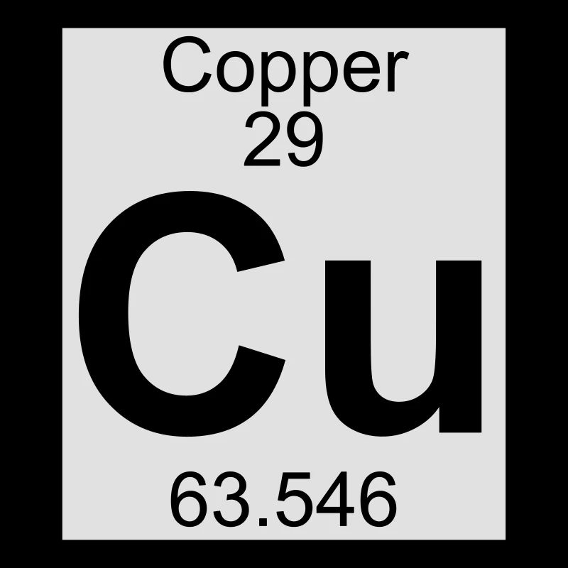 Elements 29 - cu (copper) - Full (white)