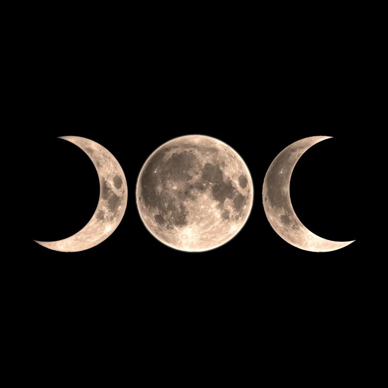 Wicca Lune - triple - symbole de la déesse