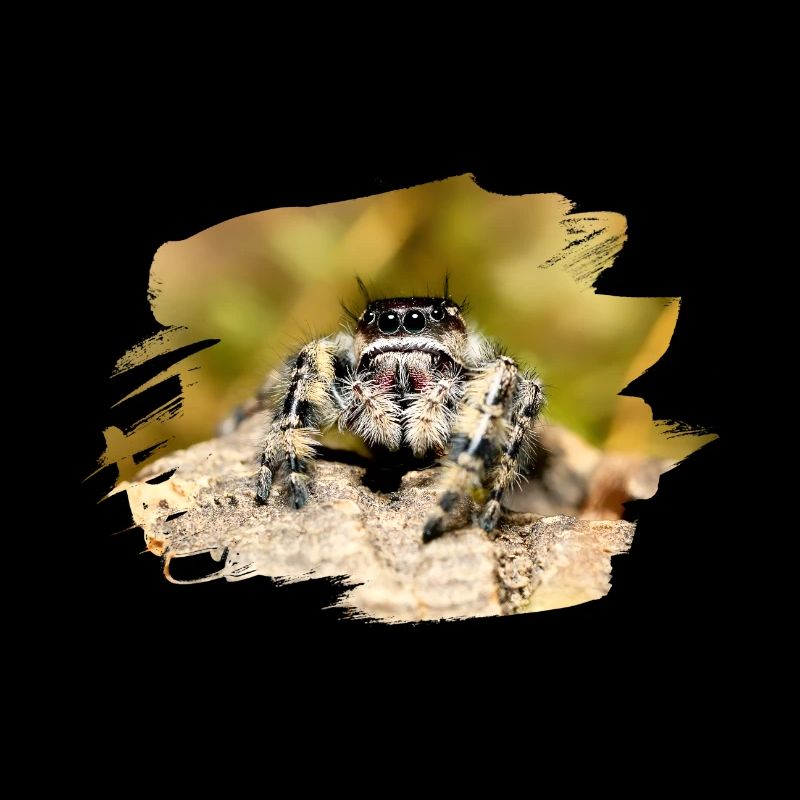 Phidippus bidentatus jumping spider spring spinne
