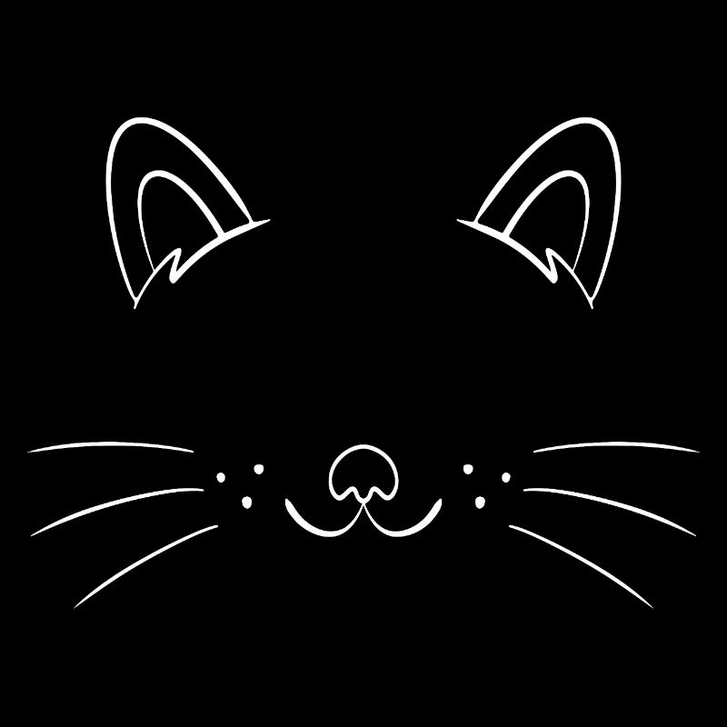 Design minimaliste de visage de chat
