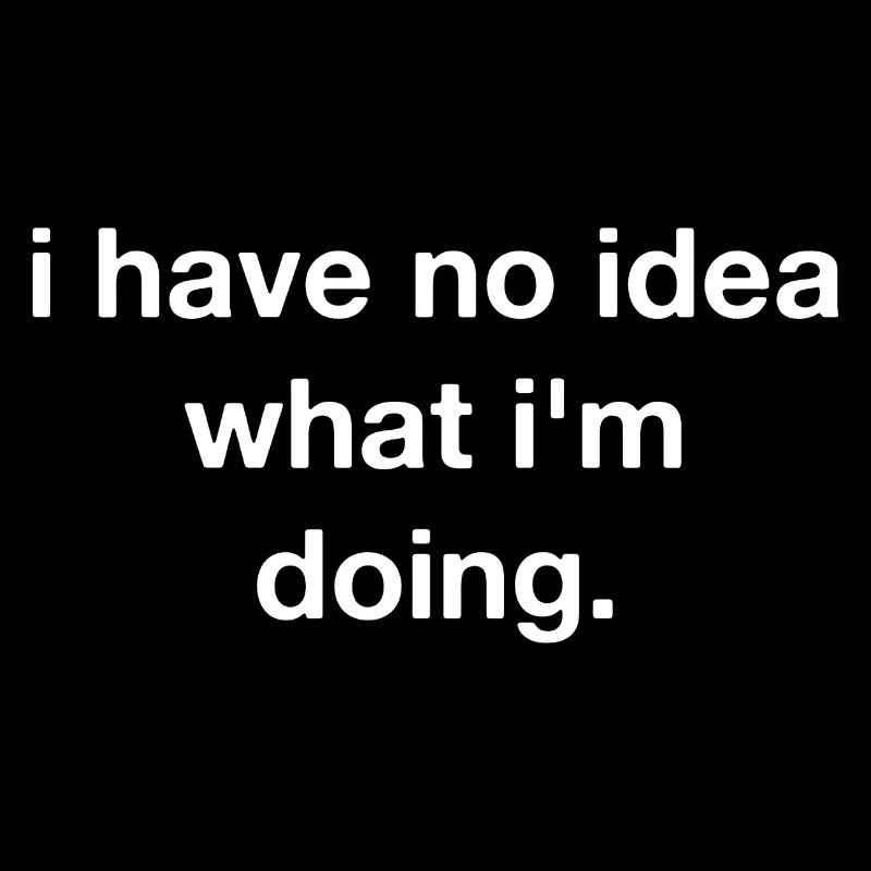 I have no idea what I'm doing