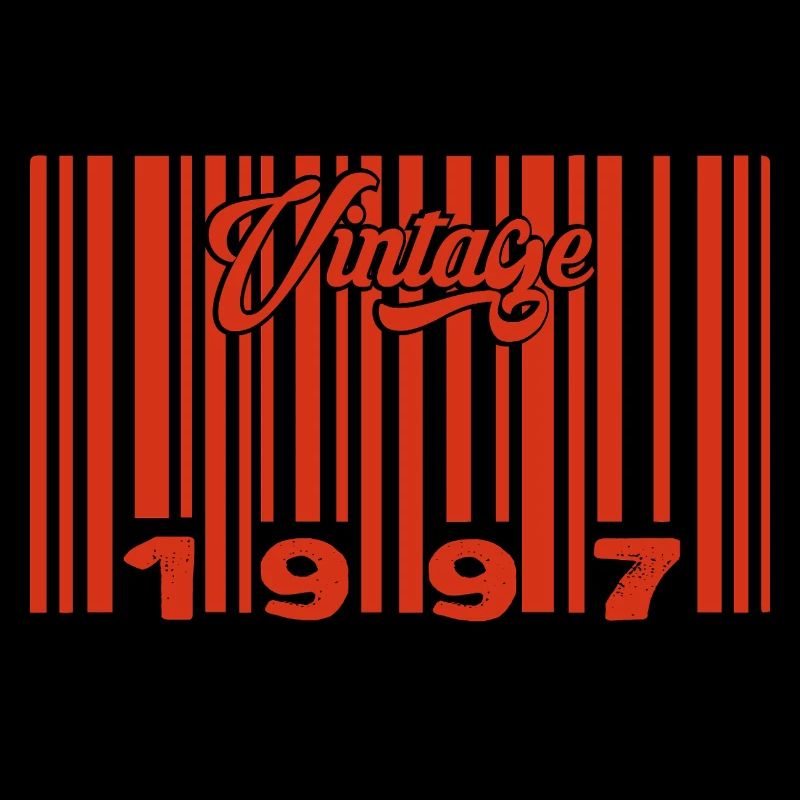 vintage 1997 né en 1997 28 ans bar code anniversai