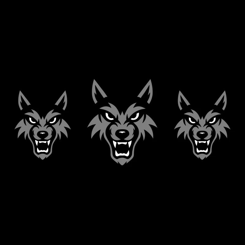 Wolf Kopf Gruppe Rudel