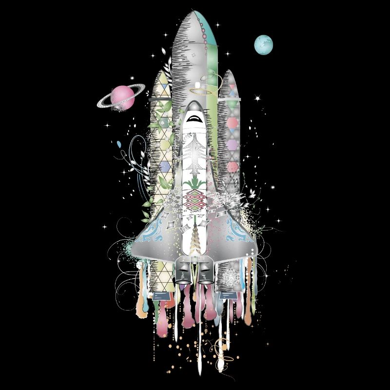Navette spatiale imaginative - Design artistique