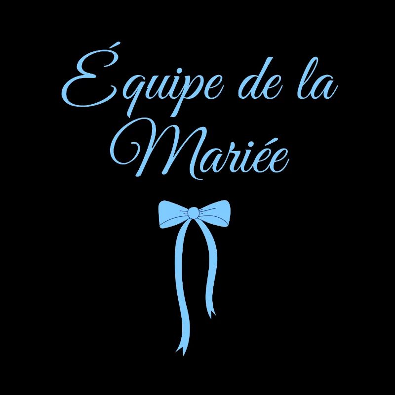 Équipe la mariée noeud bleu
