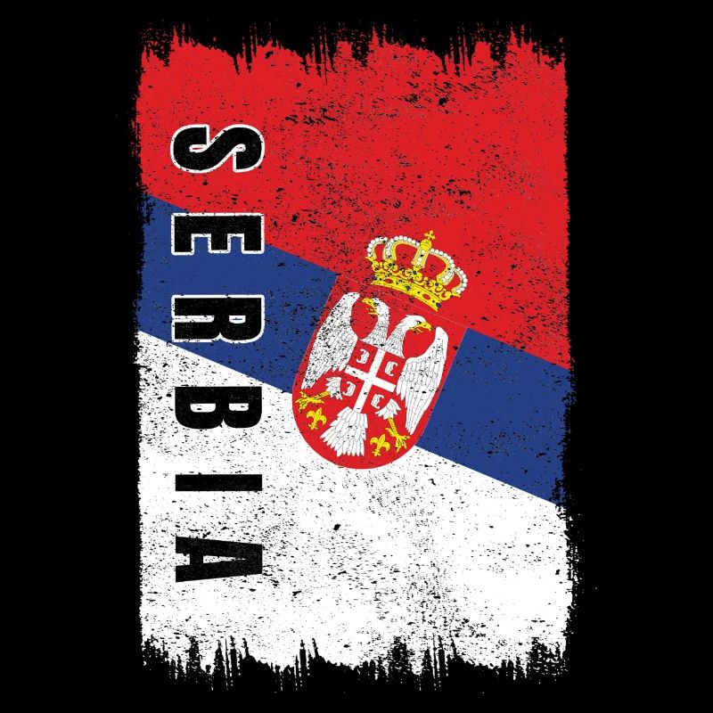 Drapeau serbe vintage