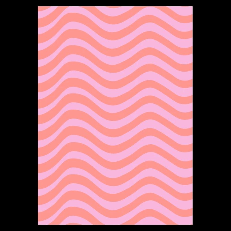 Stripe Wave Pattern - Pink Customizable