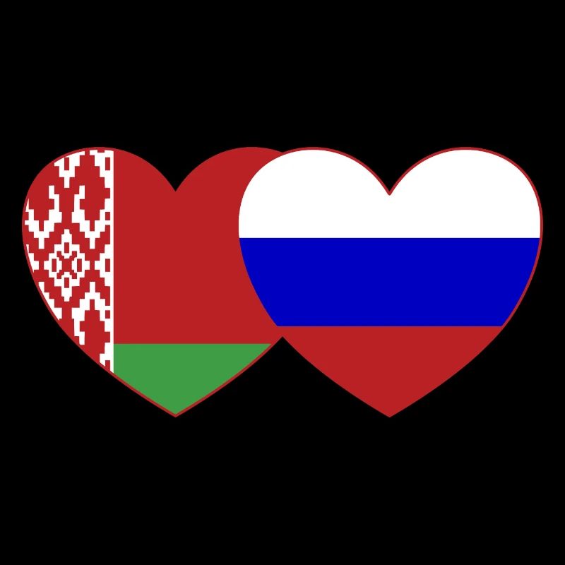 Biélorussie Russie Drapeau Cœur