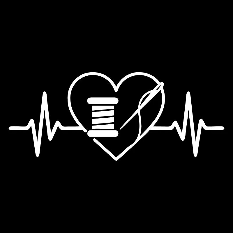Sewing Spool Heart Seamstress