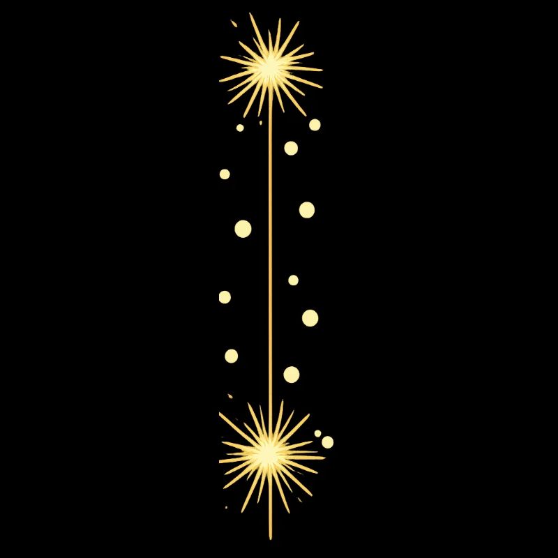 Lignes de feux d’artifice dorées