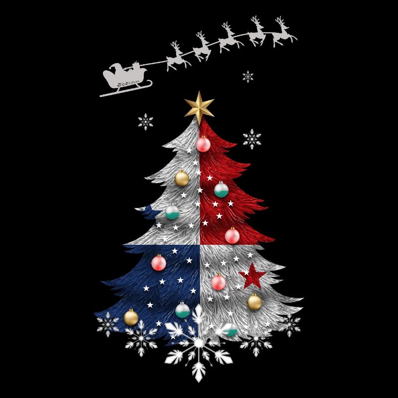 Sapin de Noël avec drapeau panaméen