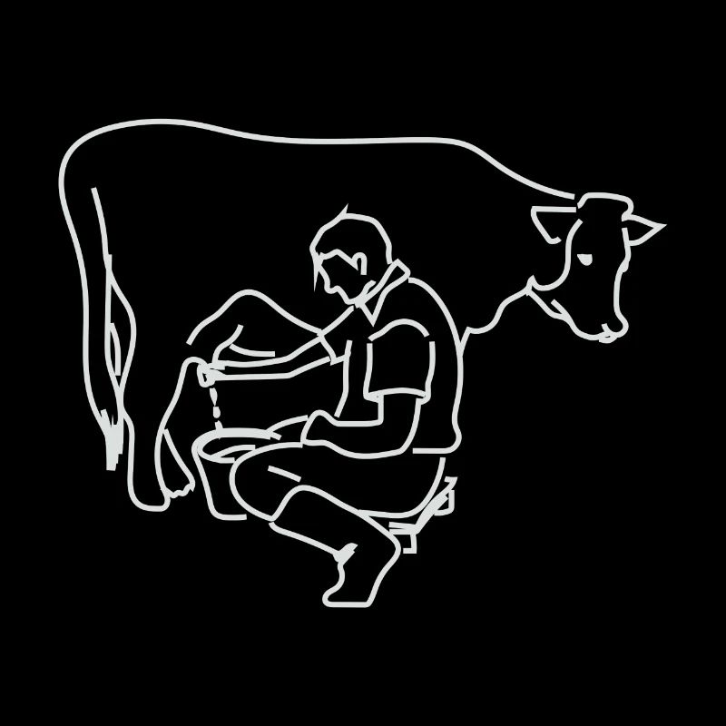 Vache, traite, ferme, fermier, cadeau, idée, vaches