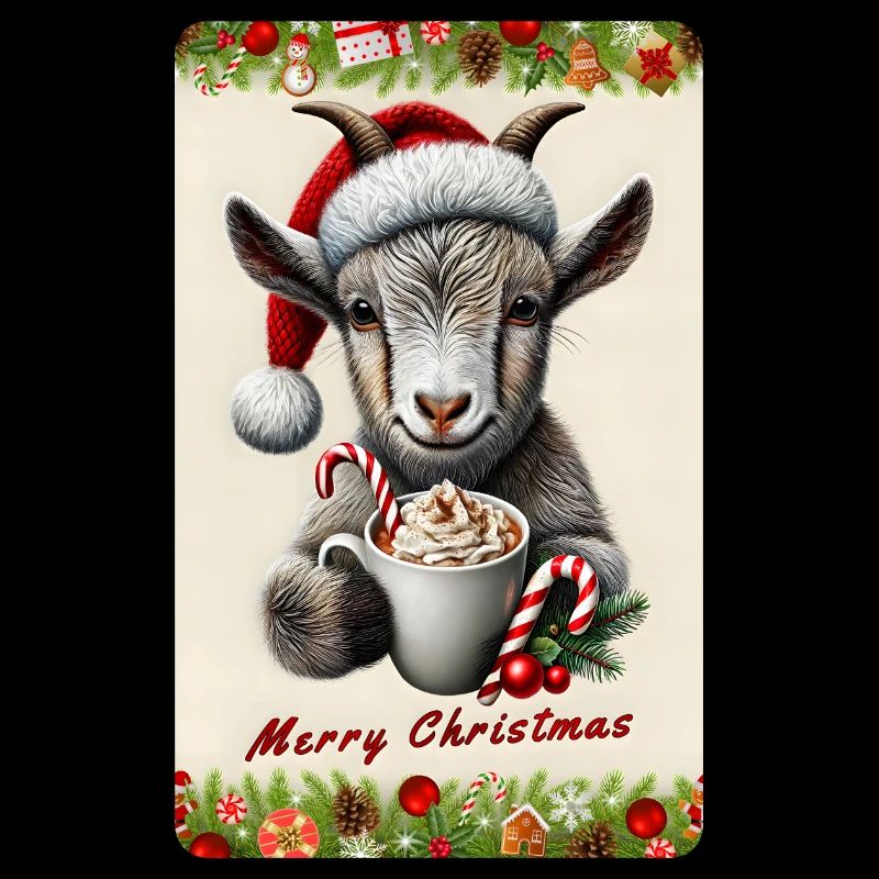 Chèvre de Noël au chocolat chaud