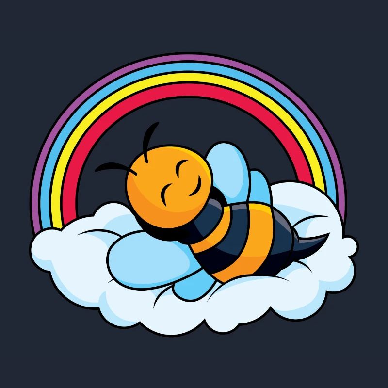 Sleeping bee on cloud