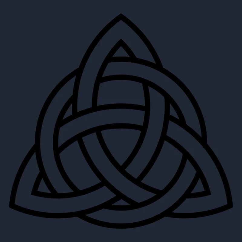 Keltisches Triqueta oder Triquetra-Symbol WEISS