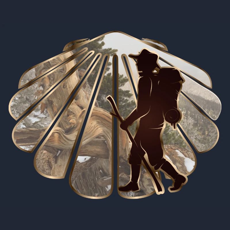 Ein Pilger oder Wanderer auf einem Pilgerweg