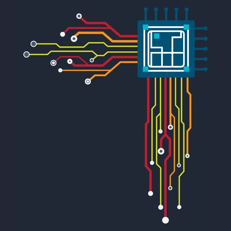 Computer chip - Creative illustration