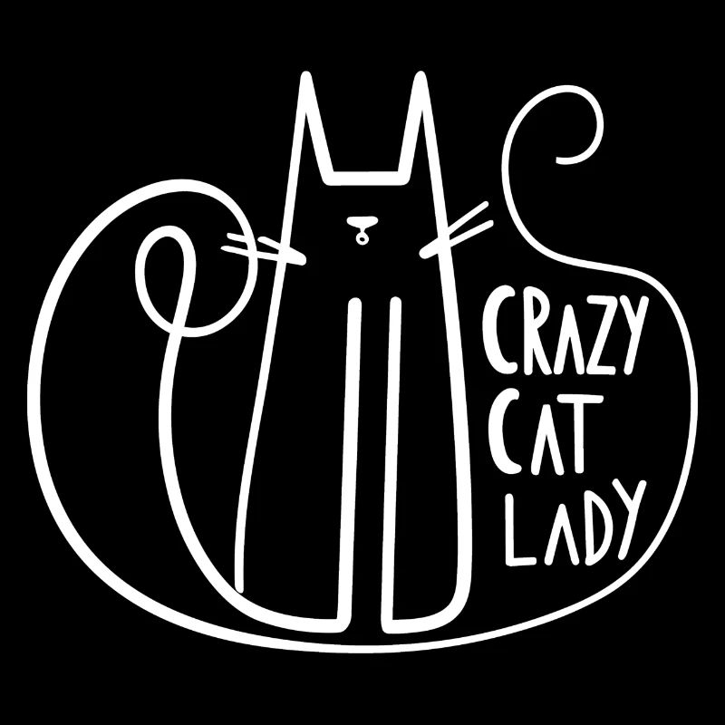 Silhouette de dame chat folle