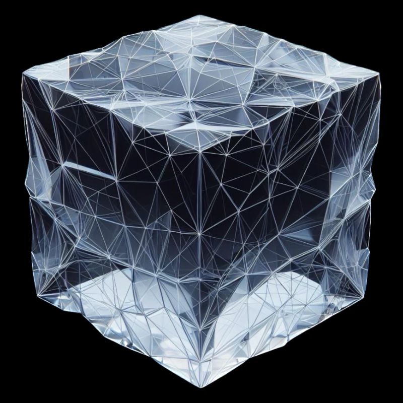 Glaçons de style polygonal