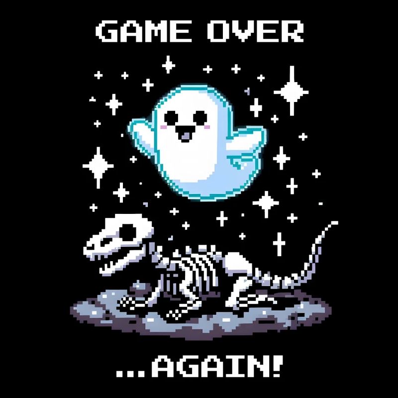 Game over... Again | Retro Dino Pixel Art