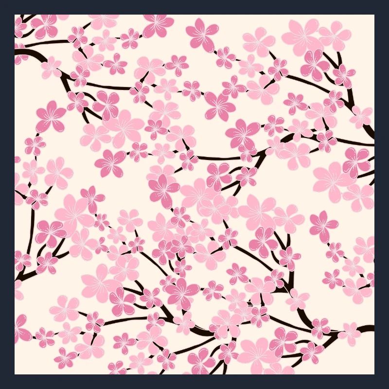 Pink Cherry Blossom Pattern - Sakura