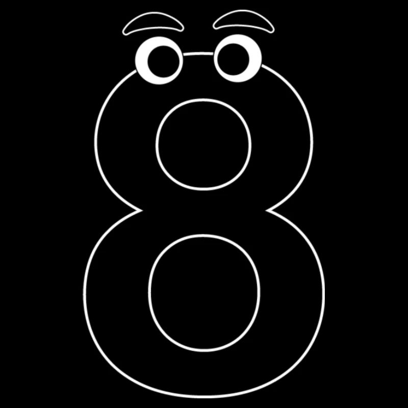 Number Eight 8 Kids Birthday Learning Math