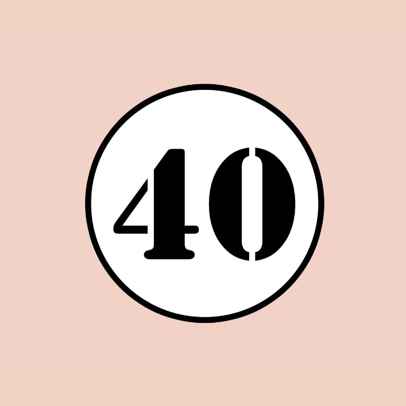 NUMMER 40 Vierzig Geburtstag Geschenk