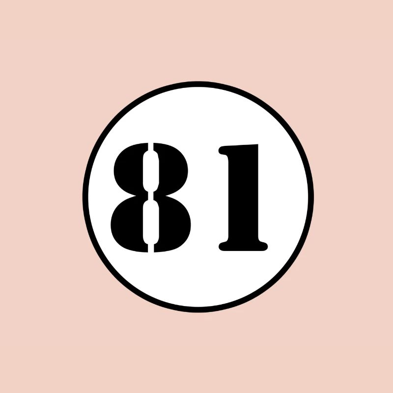 NUMMER 81 Einundachtzig Geburtstag Geschenk
