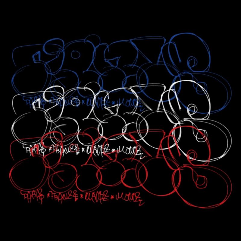 Paris Bubble Letter Throw Up Souvenir