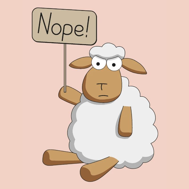 Nope! - protesting sheep