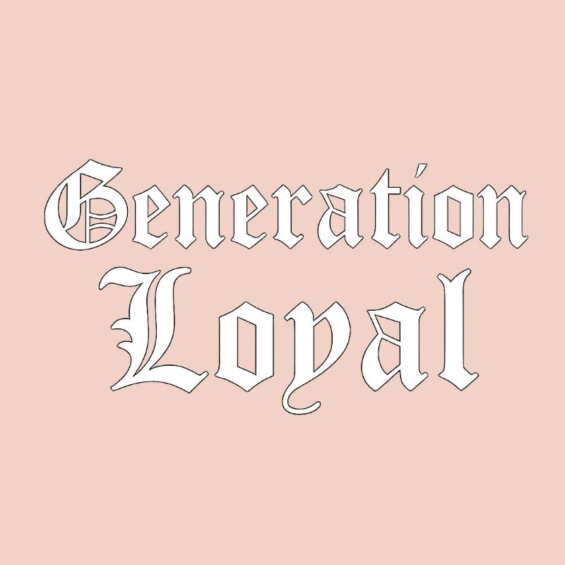 Design typographique gothique de la génération Loyal