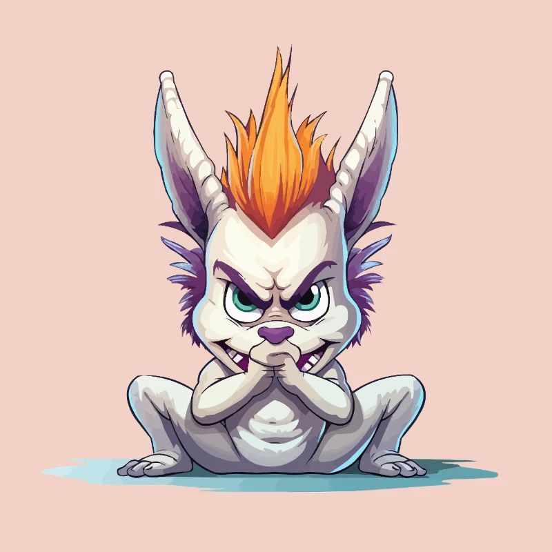 Wütendes Mohawk Häschen